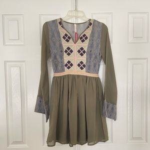 Anthropologie RAGA Embroidered Dress